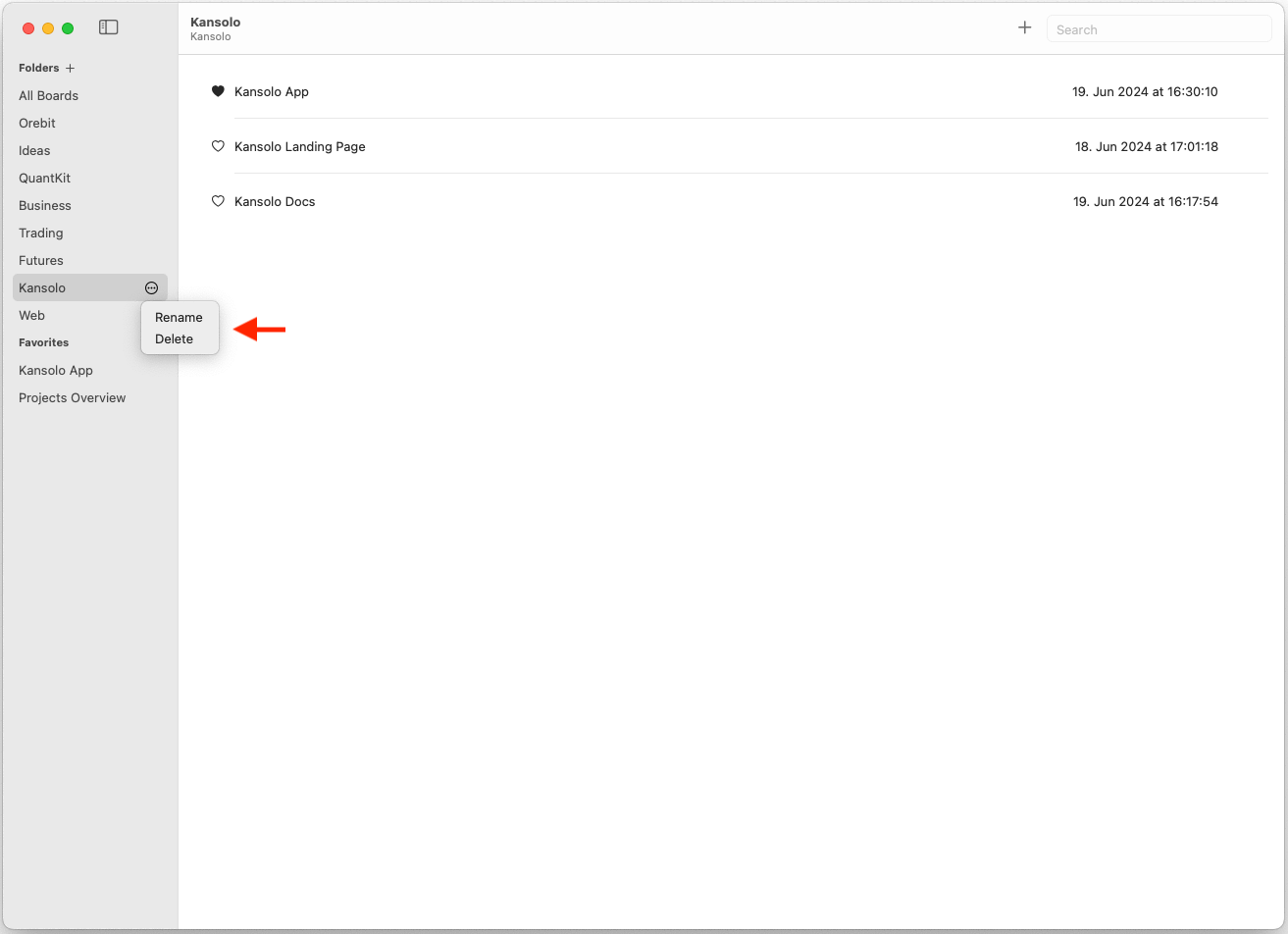 Kansolo Folder Context Menu